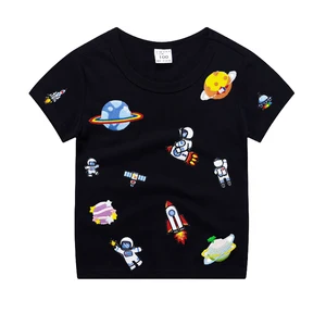 Casual Gift Plain Cartoon Custom Patchwork 100% Cotton Blank Kids Boys Girls T Shirt for Summer