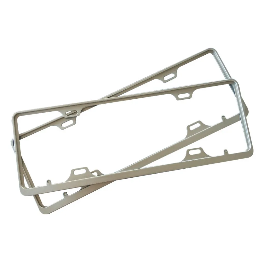 Solid Silicone Black License Plate Frame Covers Car Plate Bracket Holders. - Rust-Proof. Rattle-Proof. Weather-Proof