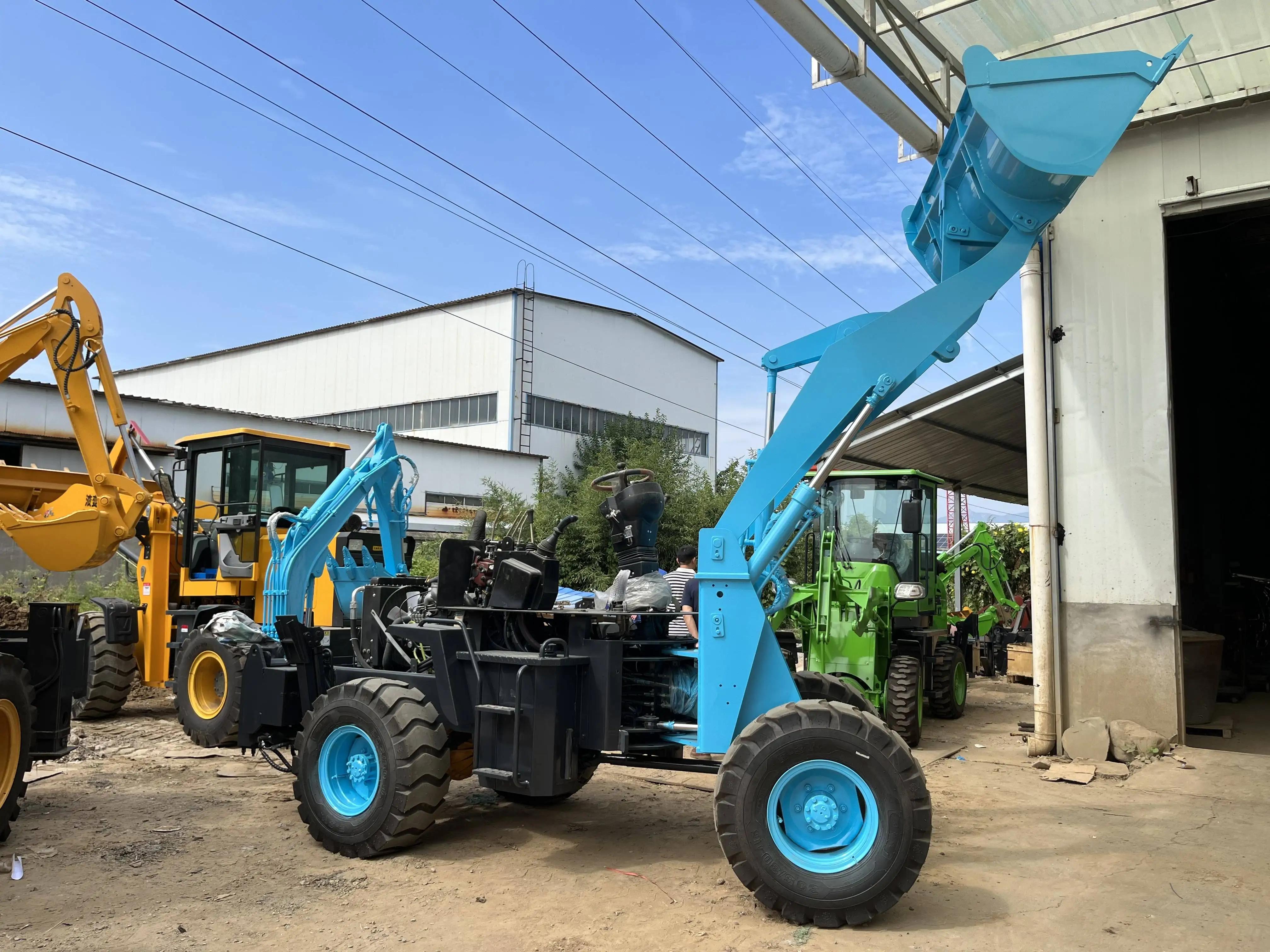 4x4 Hydraulic Excavator Loader Integrated Machine Wheel Mini Backhoe