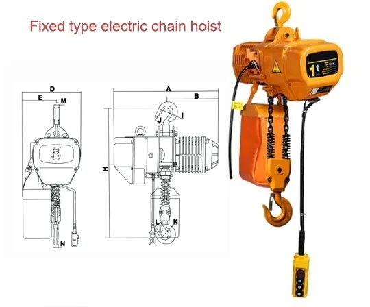 Best selling construction equipment electric chain hoist 1 ton 2 ton 3 ton with wireless remote control