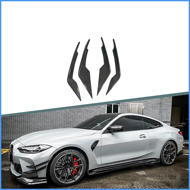 Best Quality Dry Carbon Fiber Fibre Front Lip Spoiler Wing Canards Fit For BMW M3 M4 G80 G82 G83