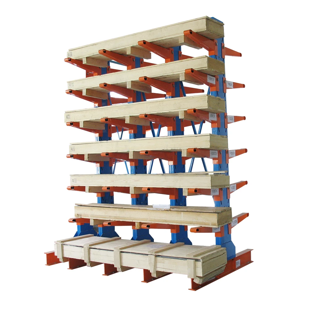 galvanized cantilever racking for outdoor long item storage
