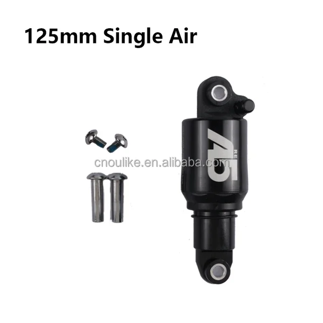 Zilimontt MTB Air Achter Schokdemper Systeem 125/150/165/190mm Met Lock Out Functie Verstelbare Druk Fietsvering Voor Mountainbiken Zwart (125 MMx20 mm