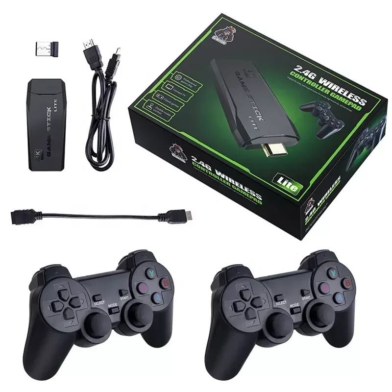 2024 Cheapest M8 Video Game Console 2.4G Double Wireless Controller Game Stick 4K 10000 Games Player