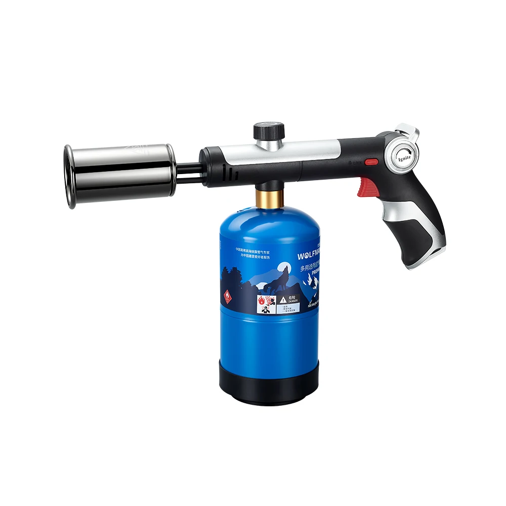 DB600 Heavy-Duty Outdoor Propane Blow Torch, 5500W High Power All-Metal Large Nozzle Adjustable Flame Multi-Purpose Camping Welding Torch
