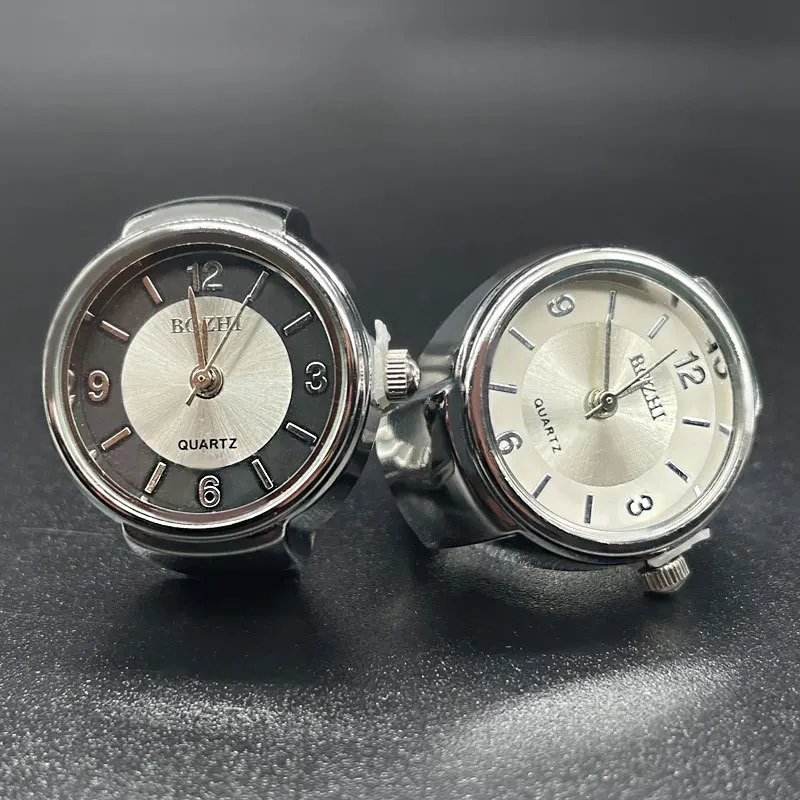 Fashion Retro Punk Multi Color Tell Time Ring Watch Quartz Mini Adjustable Ring Watch for Couples