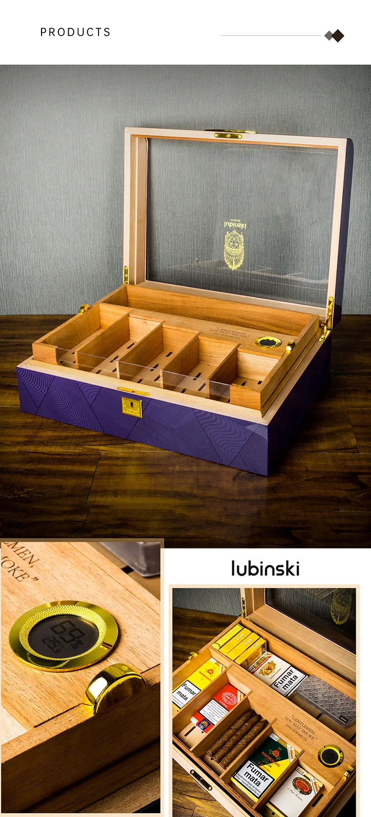 2023 Window Display 250 Cigars Custom Spanish Cedar Wood
