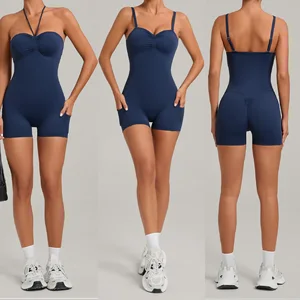 New Style Women's Slim Fit Exercise Yoga Jumpsuit Outfit One Piece Sports Jumpsuit
