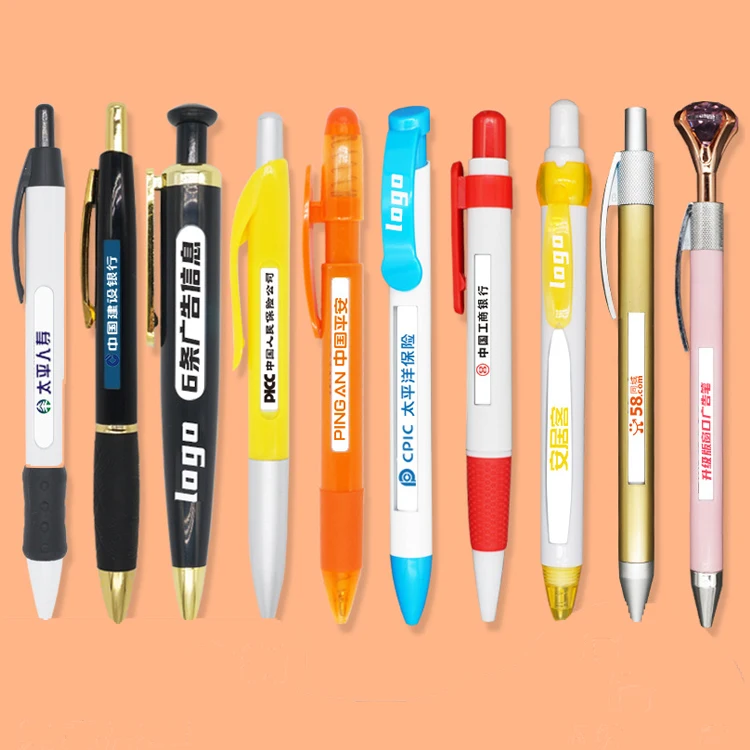 Custom Logo Retractable Window Message Ballpoint Pen Factory Direct Sale Retractable Window Pen with Rotated Custom Message