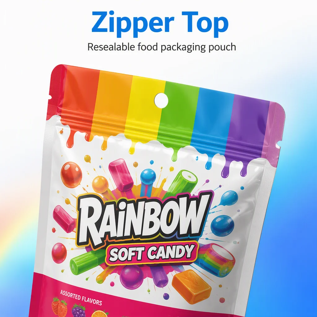 Custom Gravure Printed Stand up Pouch with Zipper Top Food Grade Waterproof Doypack Mylar Bag