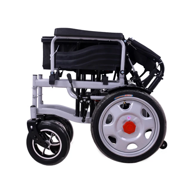 2023 Нова гореща разпродажба Евтини сгъваеми преносими електрически инвалидни колички Сгъваема наклонена инвалидна количка с висока облегалка