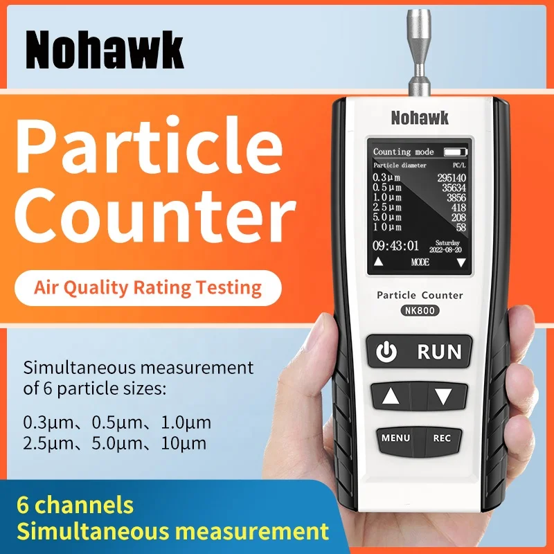 Air Quality Monitor Particulate Detector Indoor PM2.5 PM10 Handheld Dust Particle Counter Particulate Matter Pollution Meter