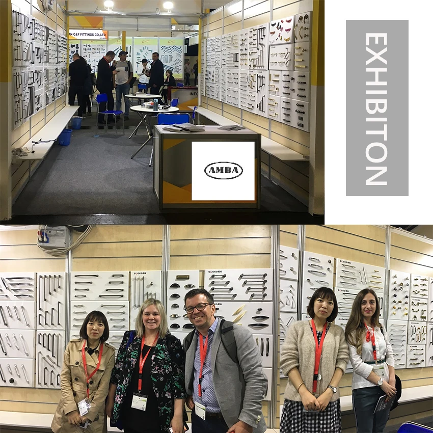 Modern Plastic With Aluminum Pull Handle Black Wardrobe Kitchen