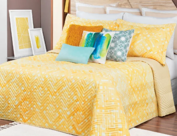 ULTRASONIC PRINT BEDSPREAD 3PC  SET