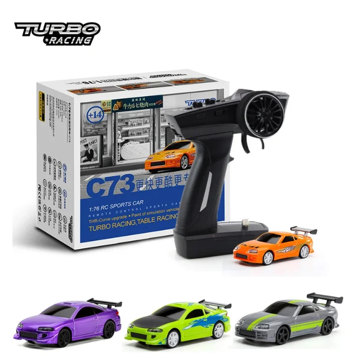 Turbo Racing 4CH 2.4GHZ 1:76 C74 Drift RC Sports Car RTR Kit Mini Proportion