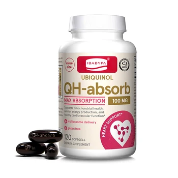 OEM QH-Absorb CoQ10 Ubiquinol Softgels Capsules  Cellular Energy Production & Healthy Cardiovascular Function