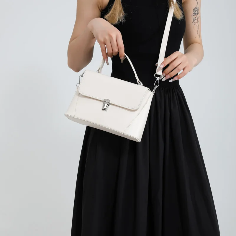 Solid Color Pop Clasp Texture Hand Underarm Bag New Summer 2024 Crossbody Bag for Female