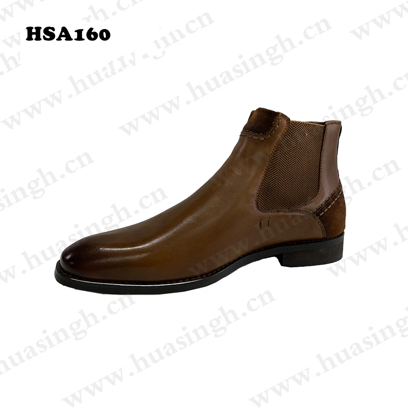 LXG,British Style Gentleman Middle-cut Pull One Office Shoes Good Quality Natural Crazy Horse Leather Upper Dress Shoes HSA160