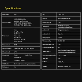 4K Action Camera SJCAM SJ11 Active Body Waterproof 20MP Sports Action Cam detail image