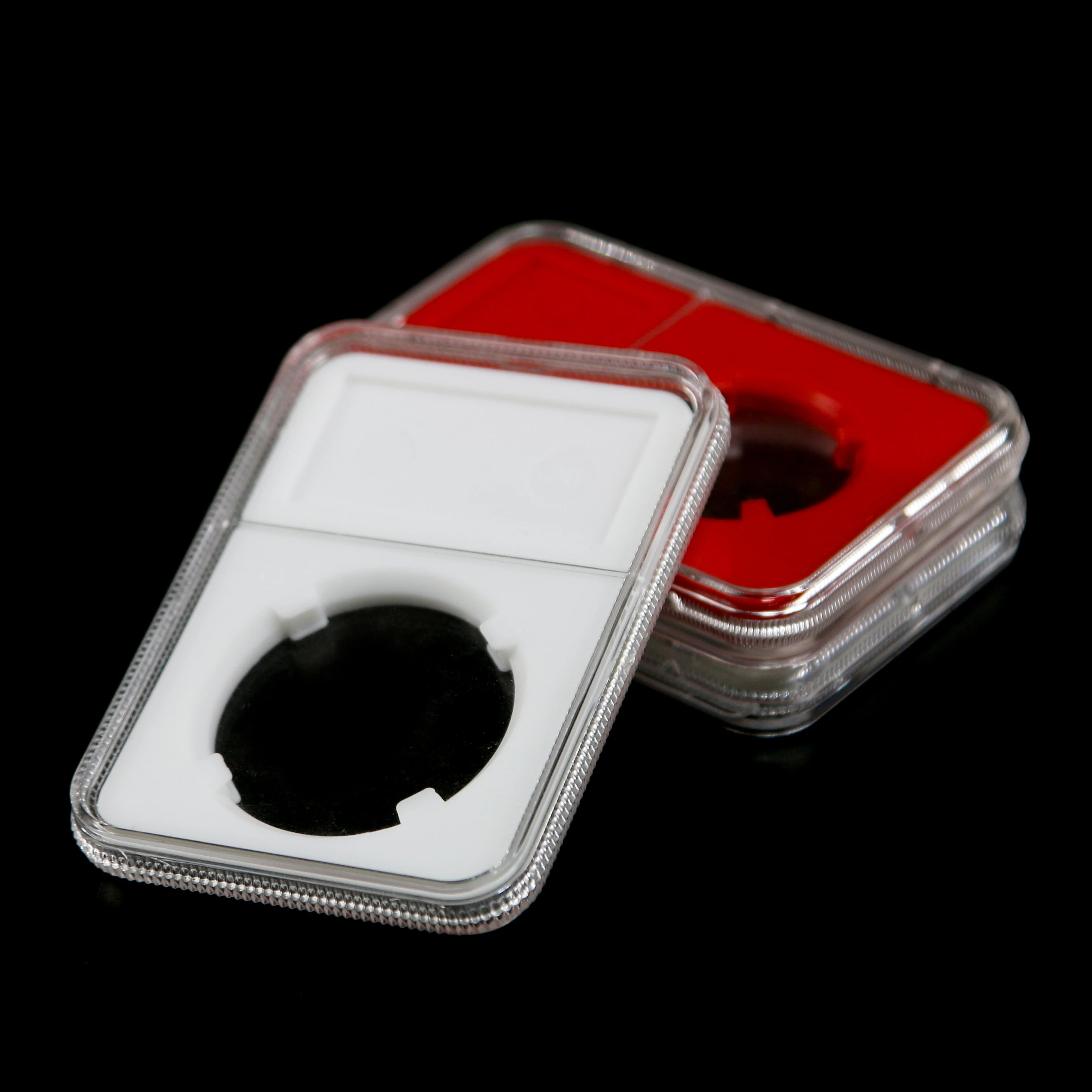 长方形塑料硬币收集盒硬币平板存储盒案例