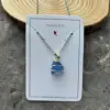 Silver thread-light ancient orchid sea glass