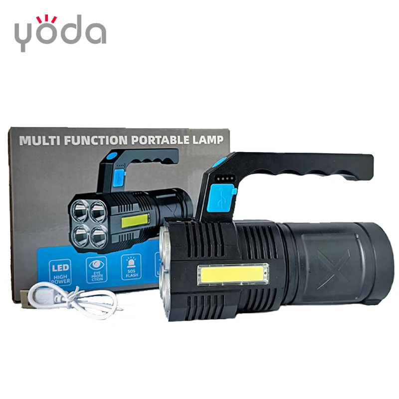 Portable Plastic Side Cob Cheap USB Rechargeable Handheld Usb Torch Flash Light