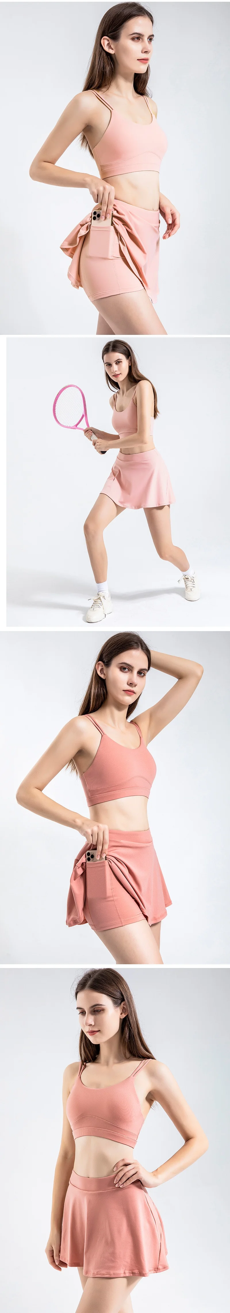 New Customizable Gym Training Women Workout Clothing Comfortable Fitness & Yoga Wear High Waist Tennis Skirt supplier