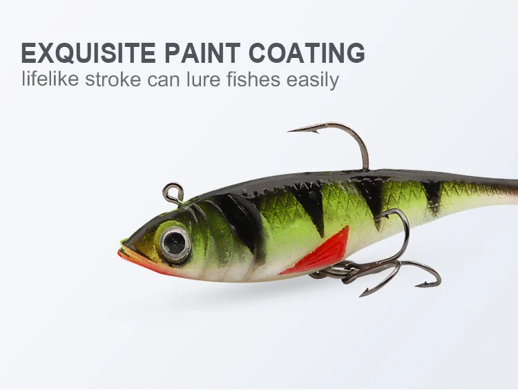 9cm 18g Lead Fishing Lure 2204gl42 Jig Head Tackle Pesca Plastic T Tail