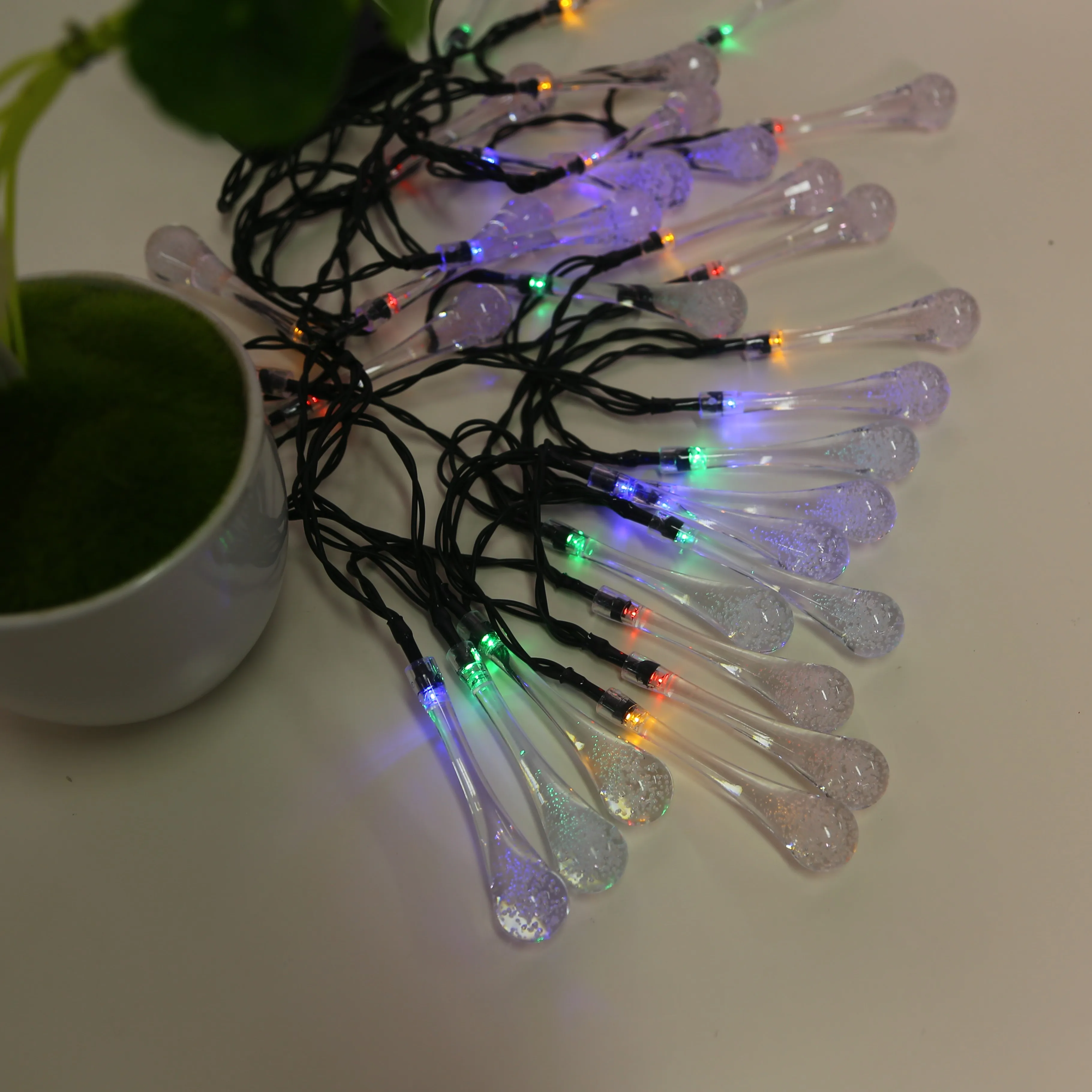 Рождественское украшение падение мяч светодиодная гирлянда праздничное освещение Рождество