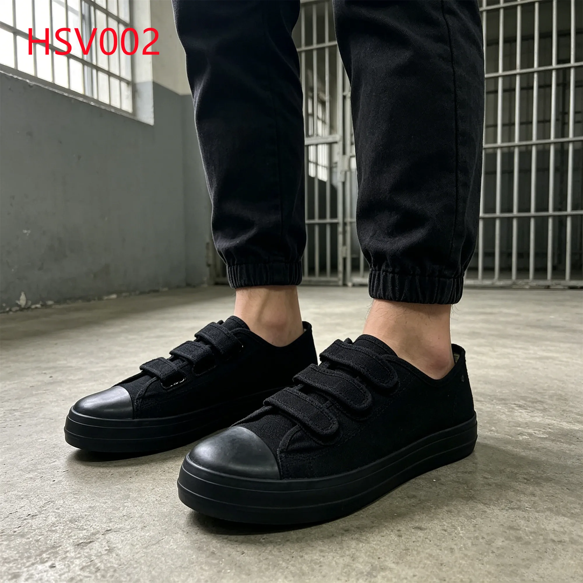 LXG,prison Laundry Room No Metal Parts Magic Tape Design Sneakers Correctional Facility Low-profile Heel Inmate Shoes HSV002
