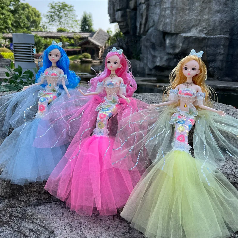Mermaid Doll Rainbow Queen Barbie New 45cm BJD Princess Fashion