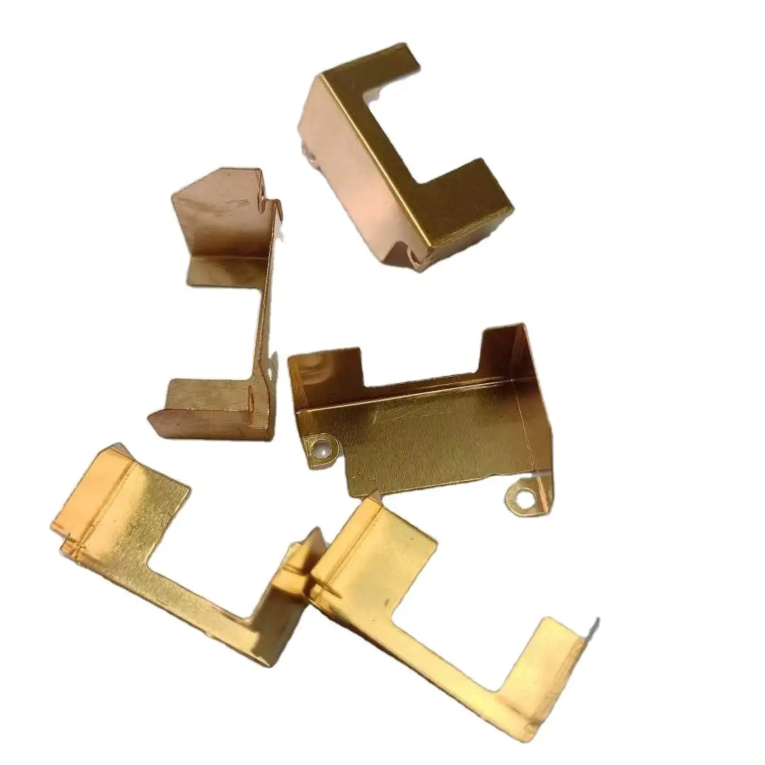 Socket Brass Part Electrical U-Shaped Flat Spring Clip Jump Ring Caliper Stamping Copper Parts Silver Contact