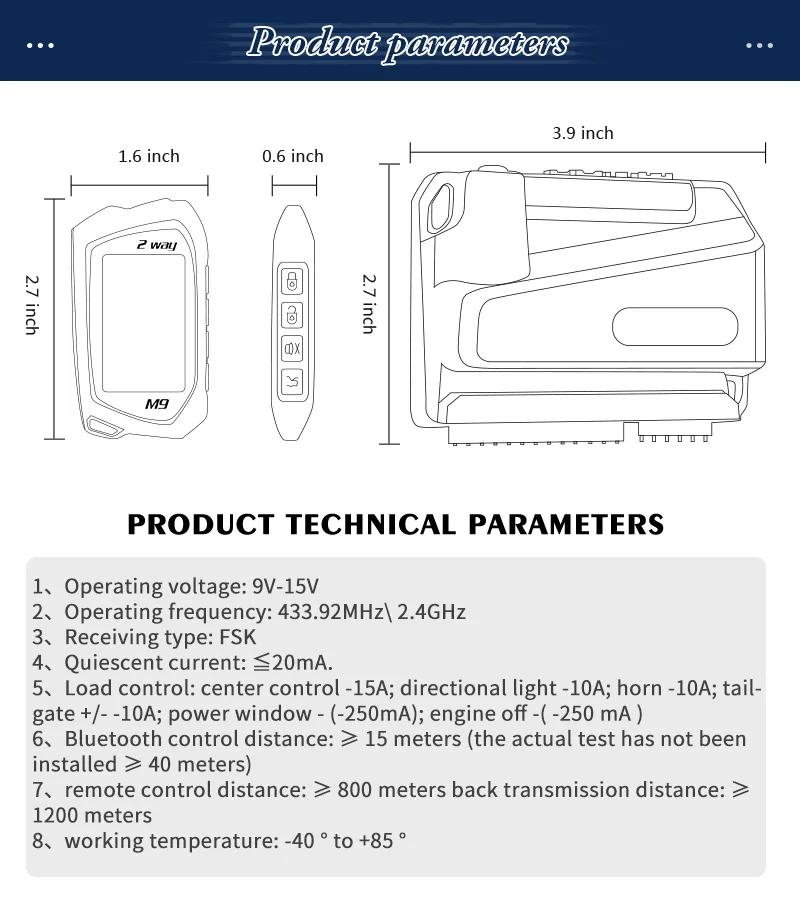 2023 Spy Universal Wireless Alarm System Car System Anti Thief Remote
