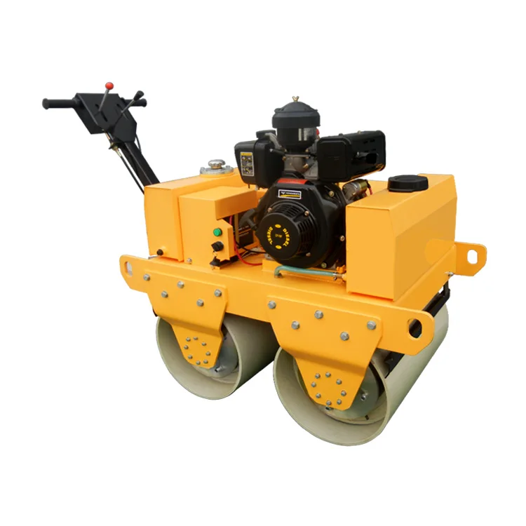 Hand Push Construction Handheld Vibrating Mini Road Roller Compactor 500KG  Road Roller