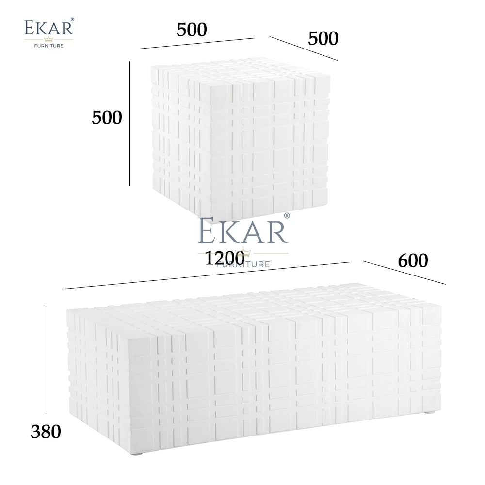 Modern Rectangular Outdoor Coffee Table Handcrafted from Wood for use in Parks Schools Apartments Villas and Hotels details