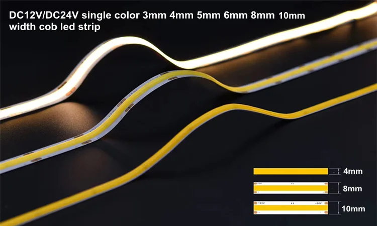 480 Leds 2700K 1100LM COB LED Strip Lights 5M/ Roll Waterproof Flexible Led Strip 1