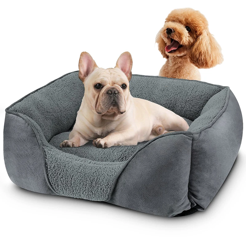 Pet supplies modern cute indestructible big faux fur xxl cat pet dog sofa bed