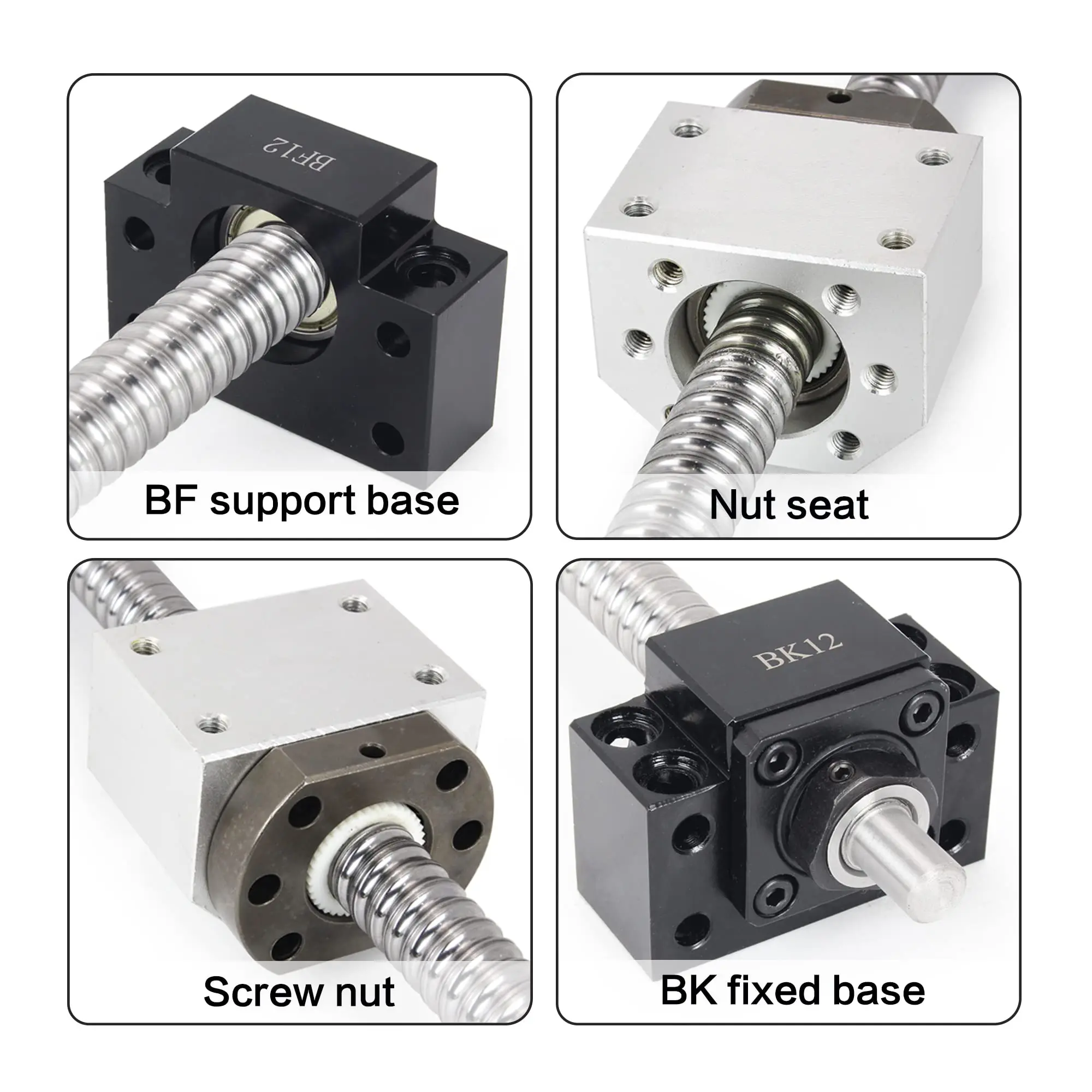 High Precision Rolled Ball Screw SFU1605 SFU1610 SFU2005 SFU2010 SFU2505 SFU2510 Ball Screw C7 C5 with End Machined