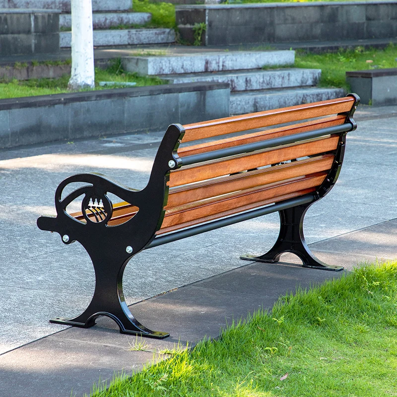 High quality cast aluminum metal bench home garden patio bench for decoration supplier