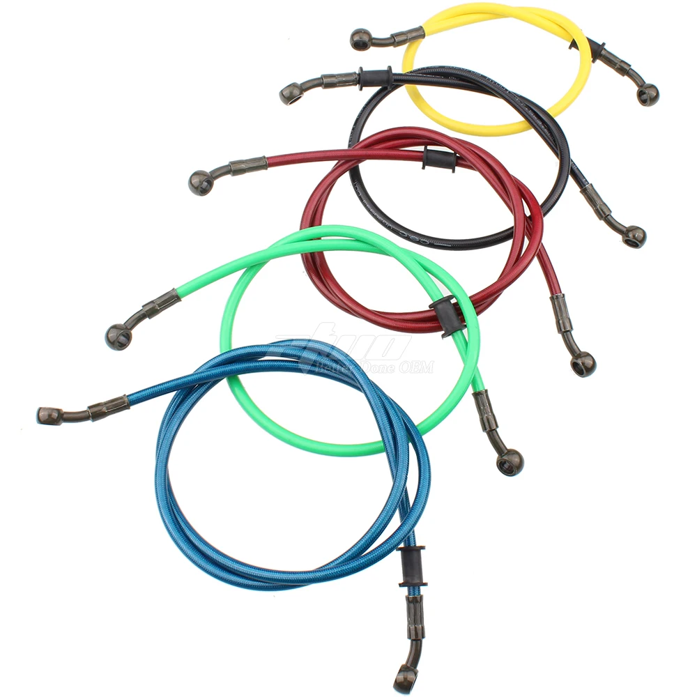 AN3 1/8 дюйма 28 градусов M10 мотоциклетная гидравлическая тормозная линия Масляный шланг трубный фитинг из нержавеющей стали Плетеный для ATV мотоцикла