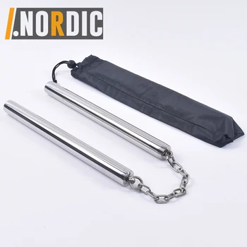 Stainless Steel Nunchucks - Pack of 1 with Storage Bag & Steel Chain Training Nunchakus for Kids or Adults Beginners