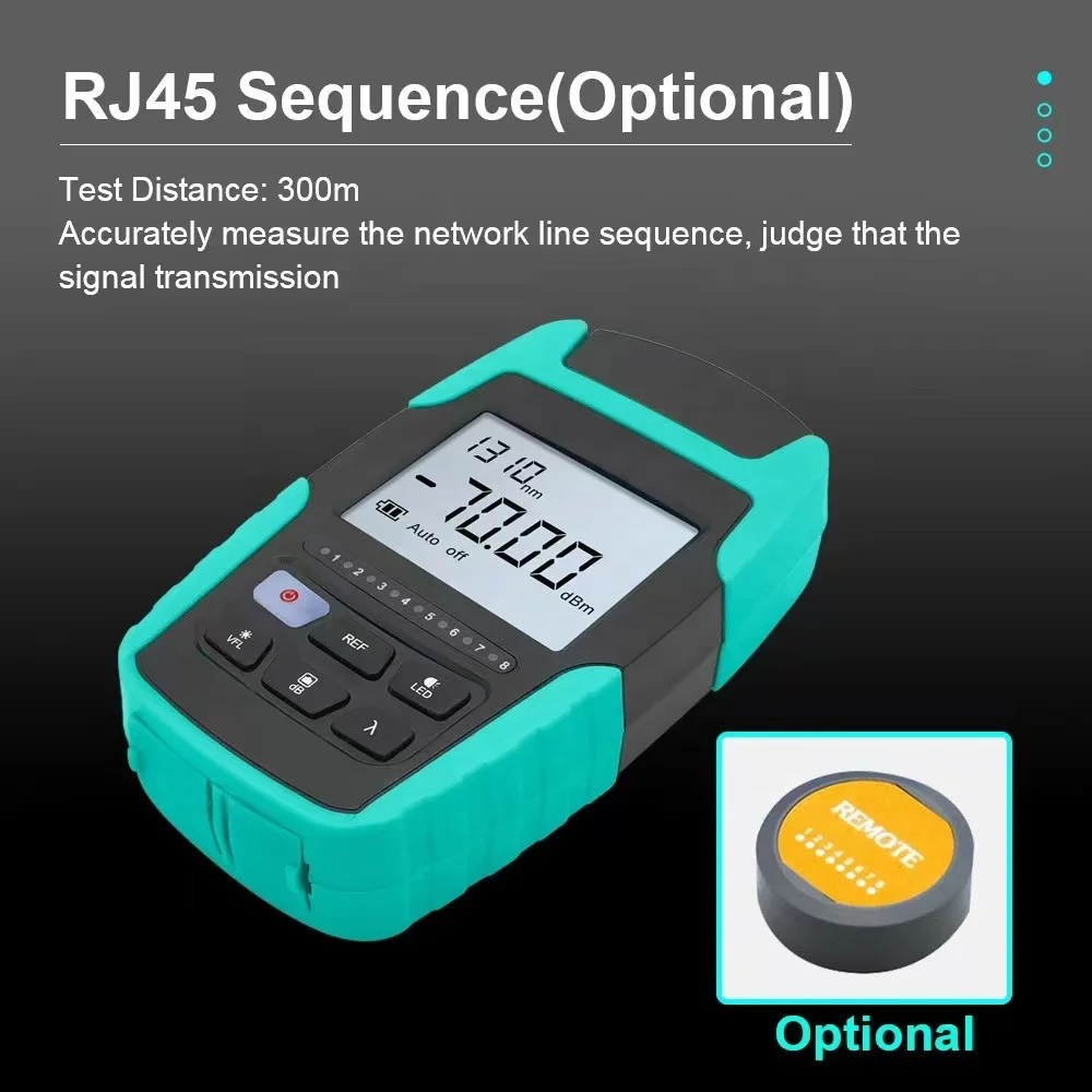 Optic power meter  4 in 1 OPM with VFL and RJ45 tester with rechargeable battery