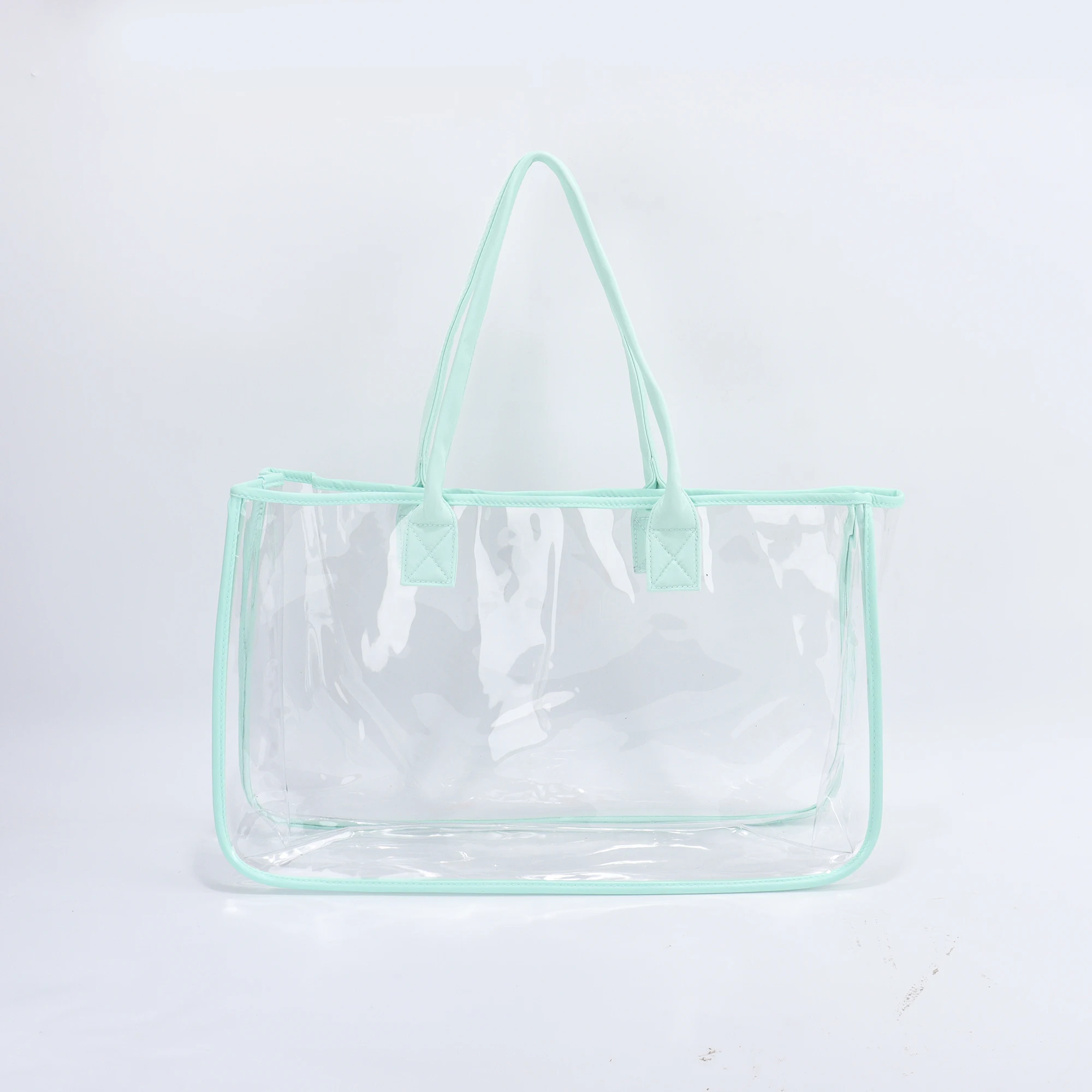 2pcs Borsa Trasparente, Tote Bag in PVC con Chiusura