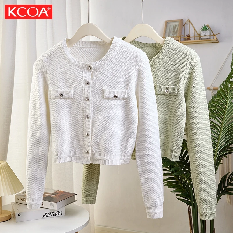 Custom LOGO OEM & ODM Designer Long Sleeve Knitwear Ladies Jumper Knitted Top Cardigan Sweater Women