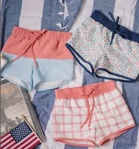 Factory Custom Boys Swimwear Kids Floral Pattern Swim Shorts Swimming Trunks Custom Made From Swimwear Collection