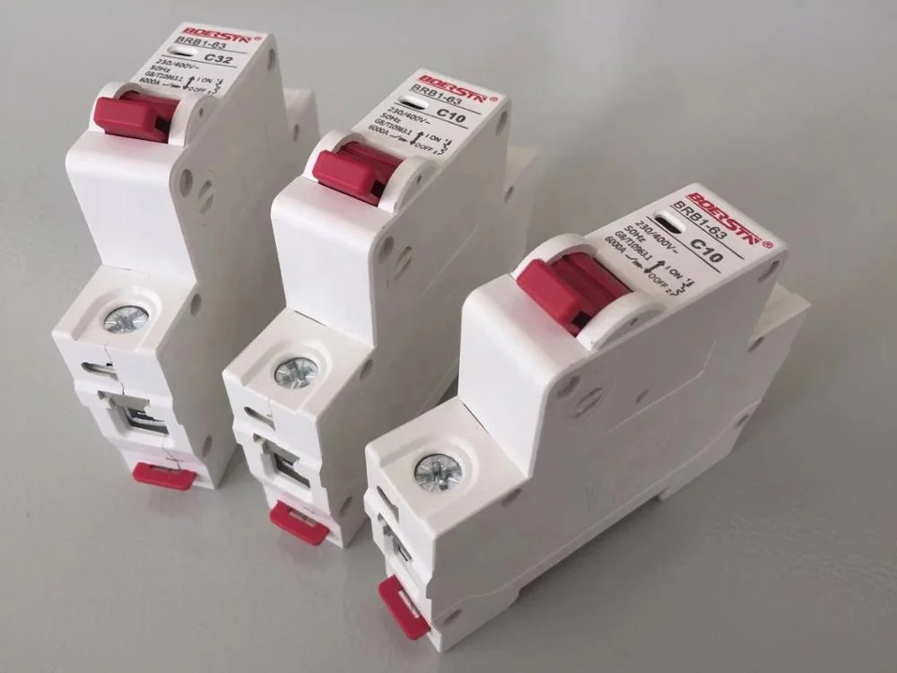 Miniature Circuit Breaker MCB 1P 2P 3P 4P 1A 3A Upto 63A CE Certificated Silver Mini Two Pole 30 Amp Thin Series Circuit Breaker