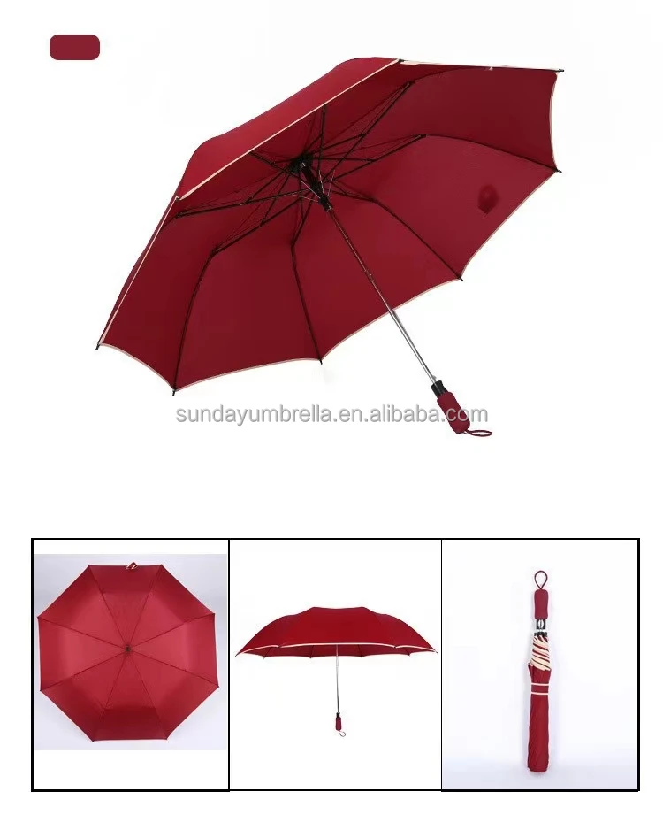 Sunday Automatic Open Golf Umbrella Extra Large Oversize Double Canopy