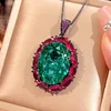 Para green pendant with box chain