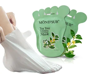 MOND'SUB Private Label Socks Foot Peel Mask Tea Tree Peeling Foot Exfoliat Mask for Corny