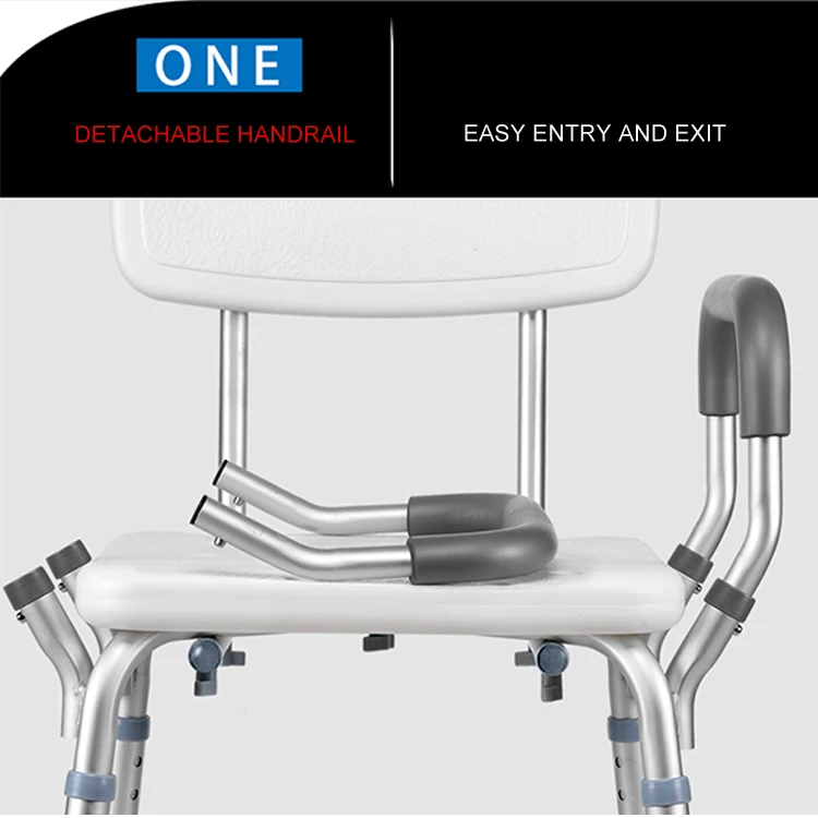 Hot Selling Ksitex Assist Bathroom Aluminum Alloy Nonslip Shower Chair
